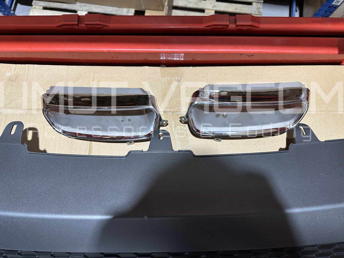 Audi A6 4G 2012-2015 Makyajlı Dizayn Difüzör + Egzoz Ucu - Görsel 3