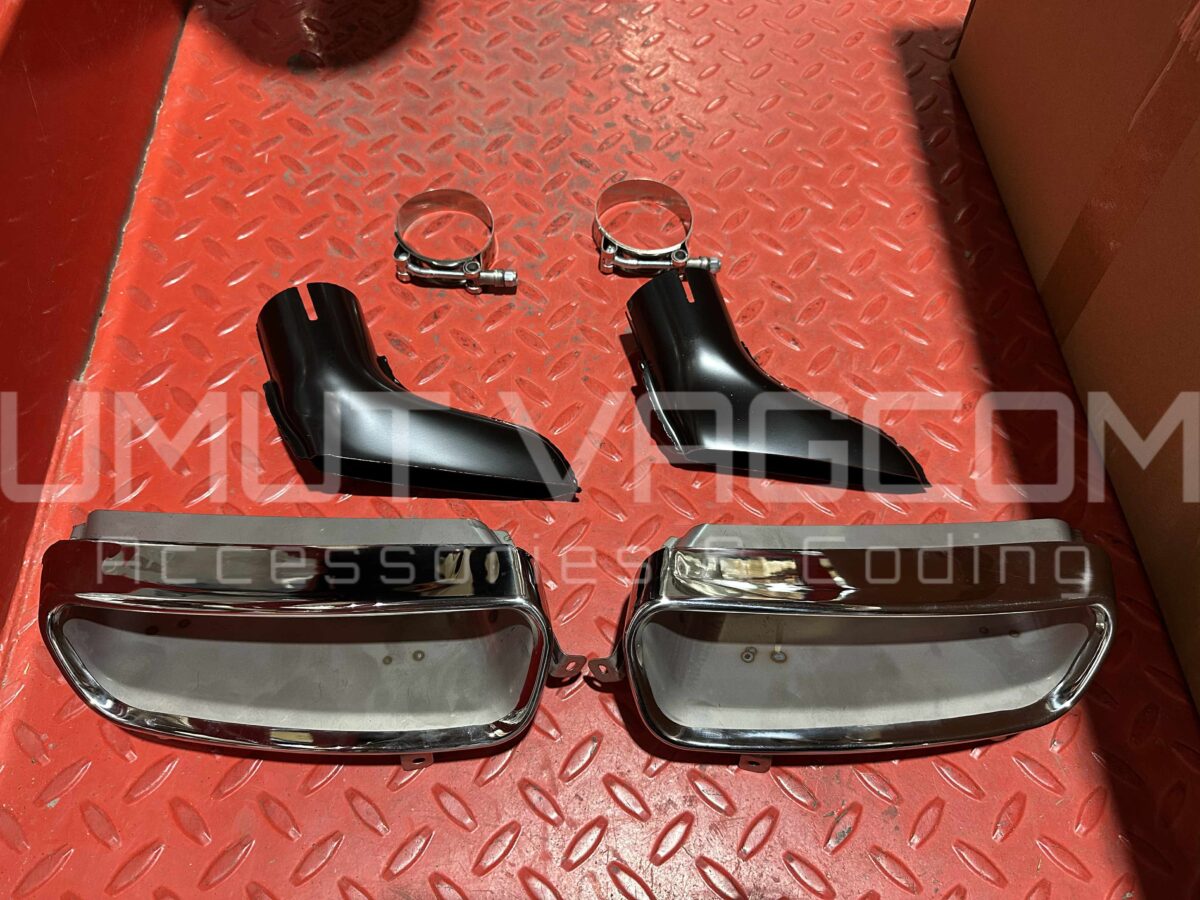 Audi A6 4G 2012-2015 Makyajlı Dizayn Difüzör + Egzoz Ucu - Görsel 2